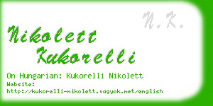 nikolett kukorelli business card